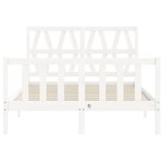 vidaXL Cadre de lit sans matelas blanc 120x200 cm bois de pin massif