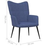 vidaXL Chaise de relaxation Bleu Tissu