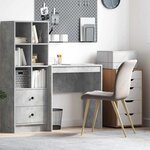 vidaXL Bureau Gris béton 70 x 40 x 76 cm Bois d'ingénierie