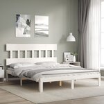vidaXL Cadre de lit sans matelas blanc 160x200 cm bois de pin massif