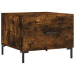 vidaXL Tables basses 2 Pièces chêne fumé 50x50x40 cm bois d'ingénierie