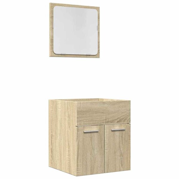vidaXL Ensemble de meubles de salle de bain 2 Pièces chêne sonoma