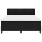 vidaXL Lit à ressorts avec tête de lit Noir 200 x 160 cm tissu