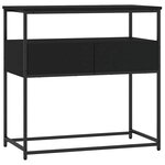 vidaXL Table console noir 75x40x75 cm bois d'ingénierie