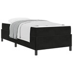 vidaXL Cadre de lit avec matelas Noir 90 x 190 cm tissu