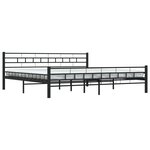 vidaXL Cadre de lit sans matelas noir acier 200x200 cm
