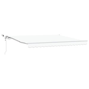 vidaXL Auvent Rétractable Blanc 400 × 350 cm Polyester et métal