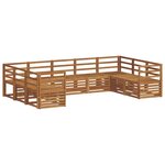 vidaXL Ensemble de canapés d'extérieur 9 pc Naturel