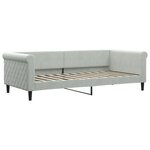 vidaXL Lit de jour avec gigogne sans matelas gris clair 90x200 cm