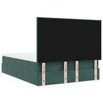 vidaXL Cadre de lit ottoman avec matelas vert foncé 140x190 cm velours