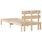 vidaXL Cadre de lit avec tête de lit 100x200 cm en pin massif