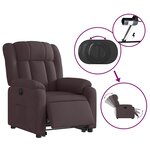 vidaXL Fauteuil inclinable électrique marron foncé tissu
