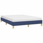 vidaXL Cadre de lit sans matelas bleu 140x190 cm tissu