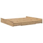 vidaXL Cadre de lit avec rangement chêne artisanal 180 x 200 cm