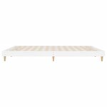 vidaXL Cadre de lit sans matelas blanc brillant 200x200 cm