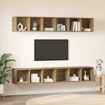 vidaXL Ensemble meuble TV 4 Pièces Chêne artisanal 37 x 37 x 107 5 cm