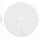 vidaXL Jupe de sapin de Noël de luxe Blanc 122 cm Fausse fourrure
