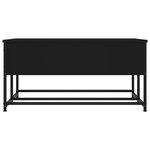 vidaXL Table basse noir 80x80x40 cm bois d'ingénierie