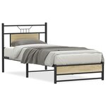 vidaXL Cadre de lit sans matelas chêne sonoma 75x190 cm