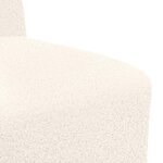 vidaXL Canapé modulaire sans accoudoirs Crème 55 cm Tissu imitation laine bouclée