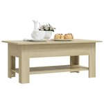 vidaXL Table basse chêne sonoma 102x55x42 cm bois d'ingénierie