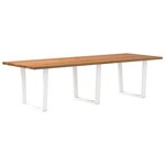 vidaXL Table à manger avec bord naturel 280x100x74cm bois massif chêne