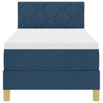 vidaXL Lit à ressorts avec matelas et LED bleu 80x200 cm tissu