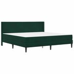 vidaXL Cadre de lit avec matelas Vert foncé 200 x 200 cm Velours