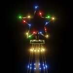 vidaXL Sapin de Noël avec piquet Coloré 310 LED 300 cm