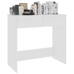 vidaXL Bureau Blanc 80x40x75 cm Bois d'ingénierie