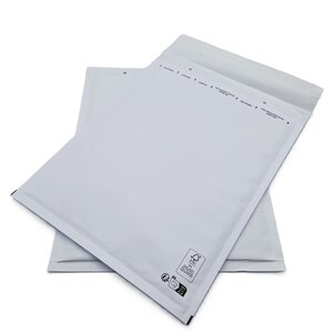 Lot de 100 pochettes ( enveloppes ) à bulles f/6 : 210 x 335 mm en kraft blanc