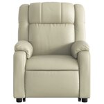 vidaXL Fauteuil inclinable Crème Similicuir
