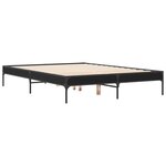 vidaXL Cadre de lit sans matelas noir 135x190 cm