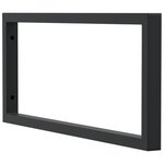 vidaXL Supports d'étagères pour lavabo 2 Pièces noir rectangulaire acier
