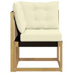vidaXL Canapé d'angle extérieur Blanc