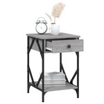 vidaXL Table de chevet sonoma gris 40x42x60 cm bois d'ingénierie