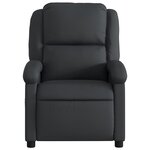 vidaXL Fauteuil de massage inclinable noir cuir véritable