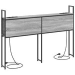 vidaXL Tête de lit de rangement Sonoma gris 120 cm Bois d'ingénierie
