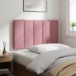vidaXL Coussin de tête de lit Hanko rose 90 cm velours