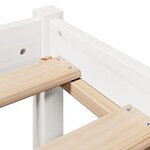 vidaXL Cadre de lit sans matelas blanc 135x190 cm bois de pin massif