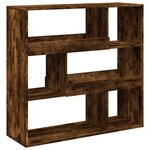 vidaXL Bibliothèque/Séparateur de pièce chêne fumé 100x33x94 5 cm