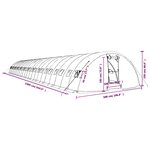 vidaXL Serre avec cadre en acier vert 120 m² 24x5x2 3 m