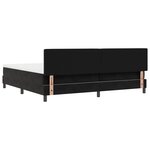 vidaXL Lit Box Spring avec Matelas Noir 200x200 cm Velours