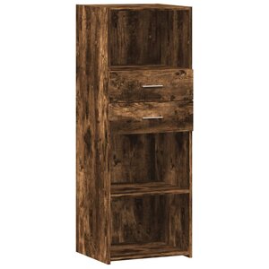 vidaXL Buffet haut chêne fumé 45x42 5x124 cm bois d'ingénierie