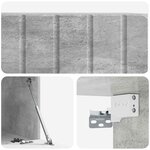 vidaXL Meuble TV mural 59 5 x 41 x 30 cm Gris béton Bois d'ingénierie