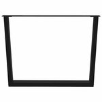 vidaXL Pieds de table à manger en forme de V  2 pièces  noir  100 x (72-73 3) cm  acier