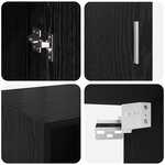 vidaXL Armoire de rangement Chêne noir 80 x 42 5 x 225 cm