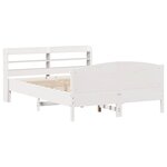vidaXL Cadre de lit sans matelas blanc 120x190 cm bois de pin massif