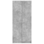 vidaXL Garde-robe Gris béton 80x52x180 cm Bois d’ingénierie