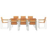 vidaXL Ensemble de salle à manger pour jardin 9 Pièces
